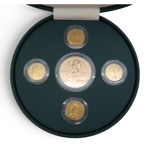 5009 - Victoria (1837-1901) Royal Mint Victorian Anniversary Collection The 5-coin set with COA 528, includ... 