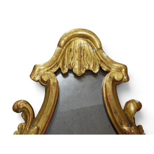 2013 - A PAIR OF 19TH CENTURY GILT GESSO FRAMED GIRANDOLE WALL MIRRORS&nbsp;with scrolled foliate decorated... 