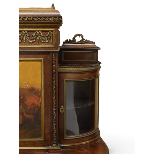 2015 - A 20TH CENTURY ORMOLU MOUNTED WALNUT VENEERED LOUIS XVI STYLE LADIES WRITING DESK with pierced galle... 