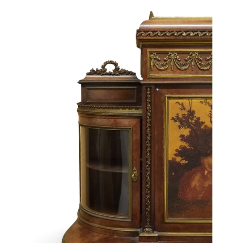 2015 - A 20TH CENTURY ORMOLU MOUNTED WALNUT VENEERED LOUIS XVI STYLE LADIES WRITING DESK with pierced galle... 