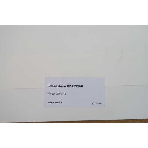 DUNCAN SHANKS RSA RSW RGI (SCOTTISH B.1937)COMPOSITION 2Mixed media on ...