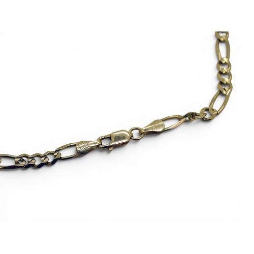 702 - A 14k gold Italian made figaro chain, length 50cm, weight 14.9gms