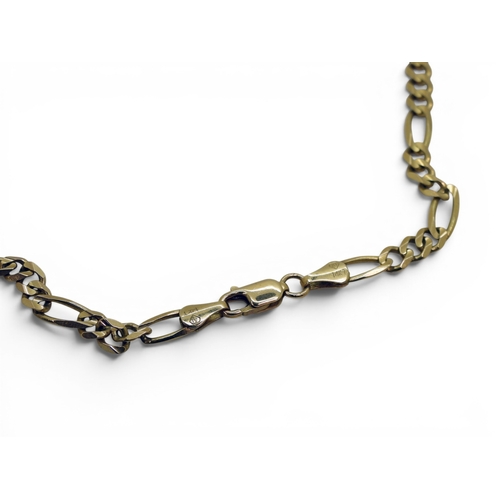 702 - A 14k gold Italian made figaro chain, length 50cm, weight 14.9gms