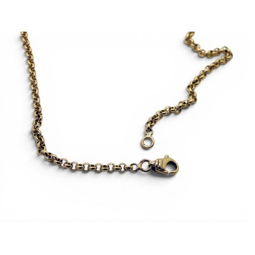 704 - A French 18ct gold chain, with eagle's head hallmark, length 42cm, weight 9.3gms