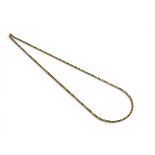 707 - A 60cm 9ct gold box chain, weight 17gms