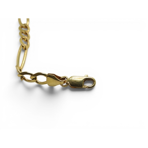 709 - A 9ct gold figaro chain bracelet, length 20cm, weight 5.8gms
