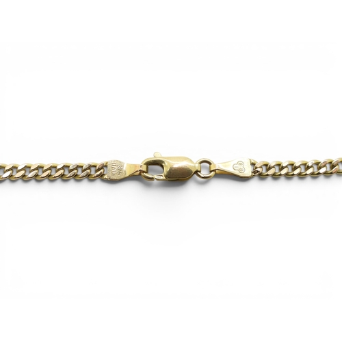 715 - A 9ct gold horse brooch, together with an Italian made  9ct gold 46cm curb chain, weight combined 7.... 
