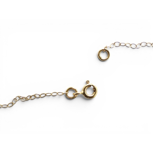 720 - A 9ct gold chain, length 47cm, together with two pairs of earrings, weight all together 2.5gms
