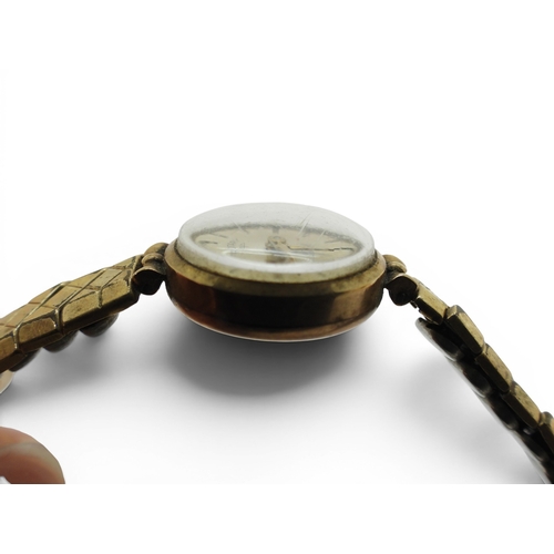 721 - Two 9ct cased ladies watches, a Rotary and a Herald, weight together with mechanisms and gold plated... 