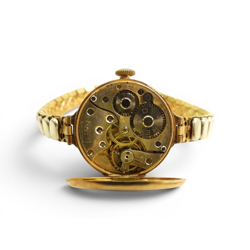 721 - Two 9ct cased ladies watches, a Rotary and a Herald, weight together with mechanisms and gold plated... 