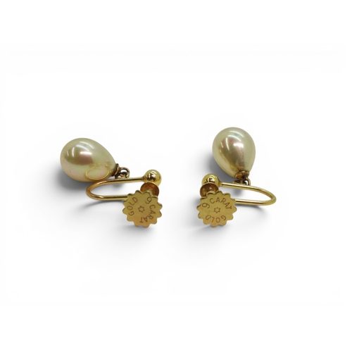 722 - A collection of gold and yellow metal mounted items to include;- a pair of 9ct amethyst earrings by ... 