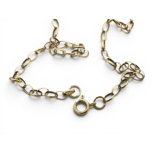 729 - A 9ct gold Mother & Child pendant and chain by Janet Russell, and a 9ct gold 43cm belcher chain,... 