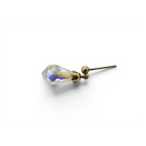 732 - A 9ct gold Nan pendant together with a collection of gold and yellow metal earrings, a mourning broo... 