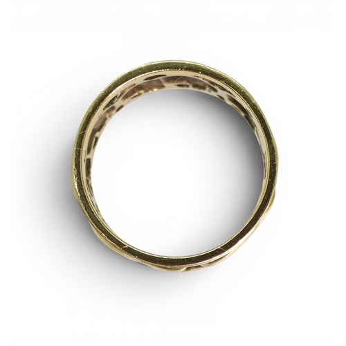 758 - A 14k gold ring with an elephant design, size M1/2, weight 5.5gms