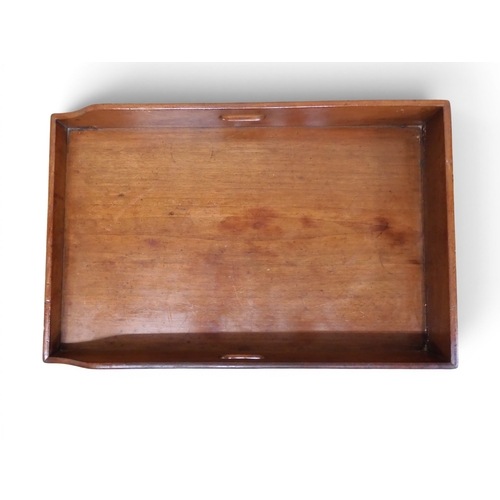 2045A - A 19TH CENTURY MAHOGANY BUTLERS TRAY ON STAND&nbsp;rectangular tray with shaped gallery with pierced... 