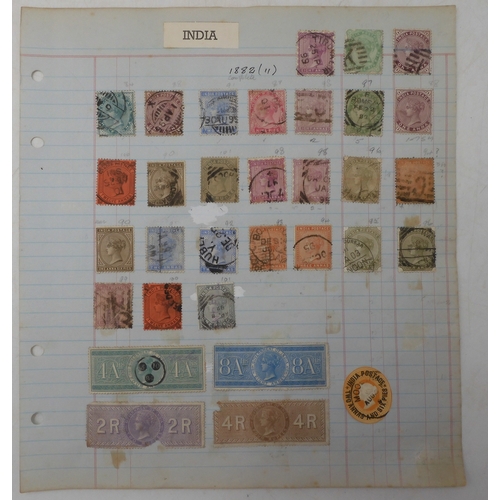 India collection on sheets from aprox 1882 to 1990. Mainly used but ...