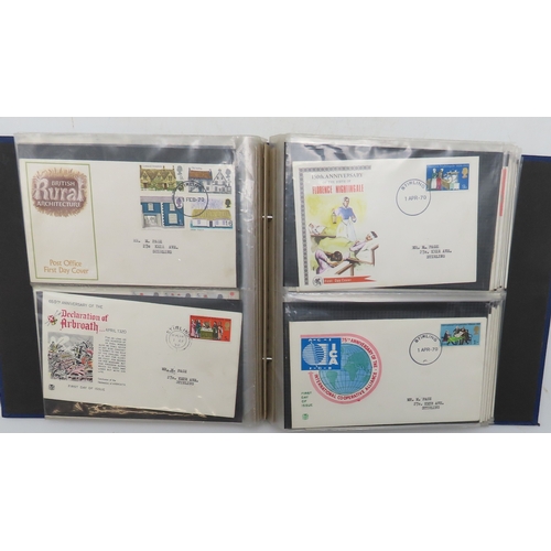 First day cover collection in 5 First Day Cover Albums. 3 with GB FDC's ...
