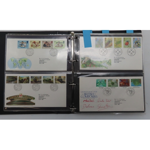 First day cover collection in 5 First Day Cover Albums. 3 with GB FDC's ...