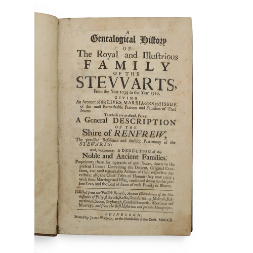 8005 - Crawfurd (George) A Genealogical History of The Royal and Illustrious Family of the Stewarts, from t... 
