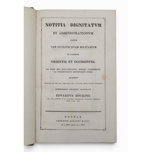 8016 - BINDINGSBocking (Edward) Notitia Dignitatum et Adminstrationum Omnium Tam Civilium quam Militarium i... 