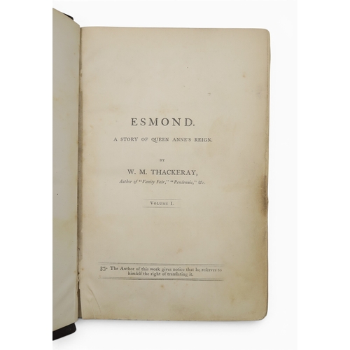 8029 - Thackeray (William Makepeace) The History of Henry Esmond Esq.A Colonel in the Service of Her Majest... 