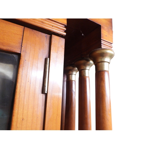 2010A - AN IMPRESSIVE EARLY 20TH CENTURY CONTINENTAL BLONDE OAK ARTS & CRAFTS DISPLAY CABINETsurmounted ... 