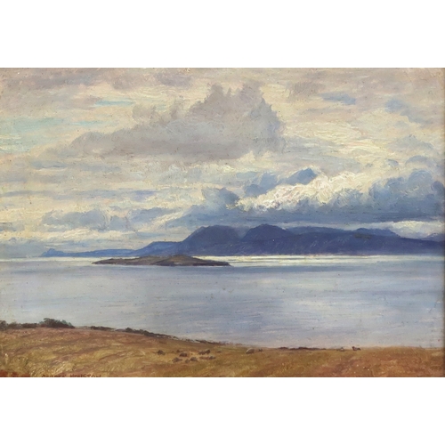 2900 - GEORGE HOUSTON RSA RSW RGI (SCOTTISH 1869-1947)LOOKING OVER CUMBRAE TO ARRANOil on canvas, signed lo... 