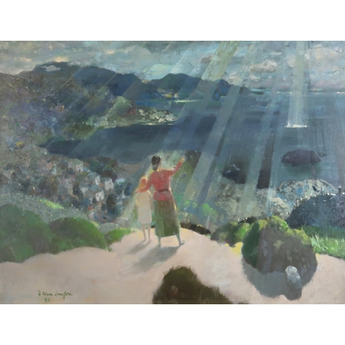 2907 - HUGH ADAM CRAWFORD RSA (SCOTTISH 1898-1982)SUNBURSTOil on canvas, signed lower left, dated 35, 71 x ... 