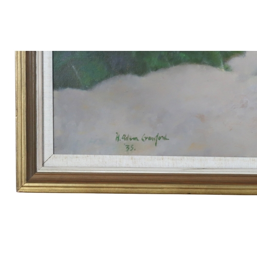 2907 - HUGH ADAM CRAWFORD RSA (SCOTTISH 1898-1982)SUNBURSTOil on canvas, signed lower left, dated 35, 71 x ... 