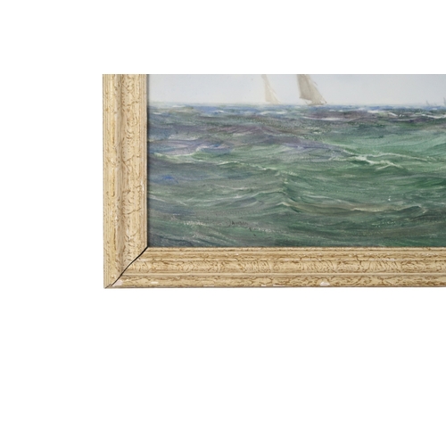 2965 - MONTAGUE DAWSON RSMA FRSA (BRITISH 1895-1973)YACHT RACING, POSSIBLY THE CLYDEWatercolour, signed low... 