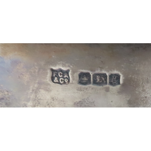 911 - A silver leather glass hip flask, by&nbsp;Frederick C Asman & Co, Sheffield 1924, monogrammed an... 