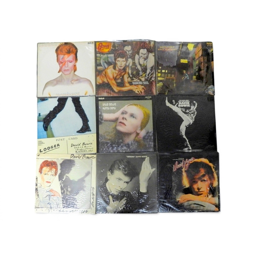 DAVID BOWIE - 16 12" David Bowie Vinyl Records including LP's - 'The Rise and Fall of Ziggy Stardust', 2X 'Aladdin Sane', 'Diamond Dogs', 'The Man Who Sold the World', 'Scary Monsters (and Super Creeps)', 'Tonight', 'Let's Dance', 'Station to Station', 'Lodger', 'Heroes', 'Hunky Dory', 'Young Americans', 'Rare', and 'An Evening with David Bowie' Promotional record.