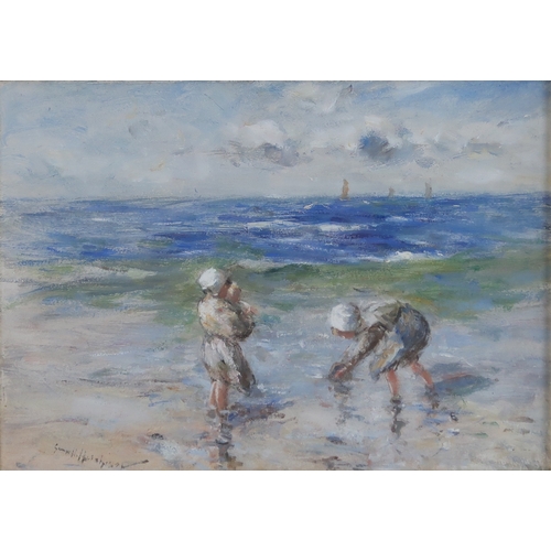 2940 - ROBERT GEMMELL HUTCHISON RSA (SCOTTISH 1855-1936)THE CRAB CATCHERSOil on board, signed lower left, 2... 