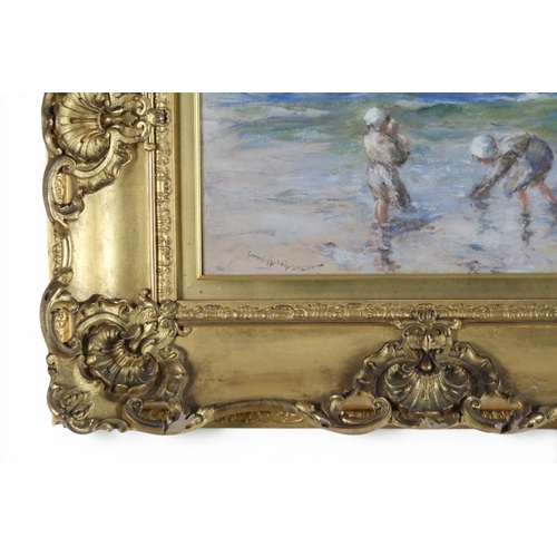 2940 - ROBERT GEMMELL HUTCHISON RSA (SCOTTISH 1855-1936)THE CRAB CATCHERSOil on board, signed lower left, 2... 
