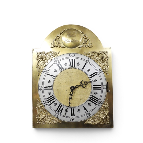 51 - A 20th century David Shackleton, Snainton oak long cased clock with brass ormolu mounted arched face... 