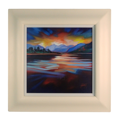 2977 - SCOTT NAISMITH (SCOTTISH CONTEMPORARY)LOCH EIL IOil on canvas, signed lower right, 40 x 40cm (15.75 ... 