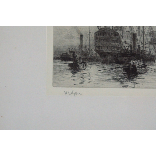 2989 - WILLIAM LIONEL WYLLIE RA (BRITISH 1851-1931)THE VICTORY'S LAST JOURNEYEtching, signed in pencil, 21.... 
