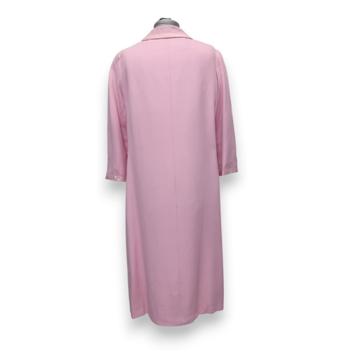 8012 - 1950's and 60's ladieswear comprising a black moiré full-length double breasted cape, a coordinated ... 
