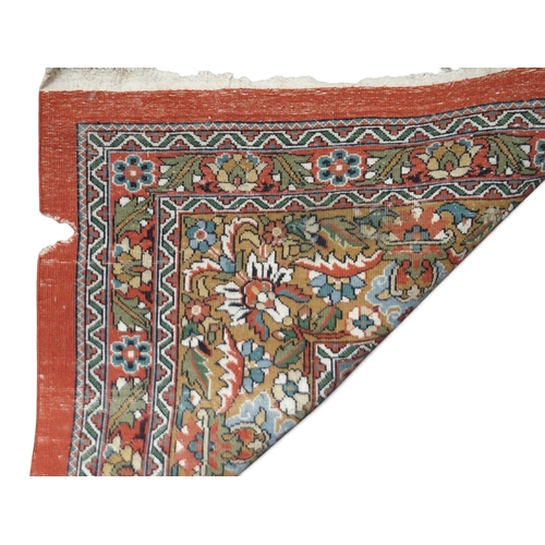 2082 - A LARGE MULTICOLOURED GROUND BIDJAR RUGwith extensively decorated floral/foliate patterned ground wi... 