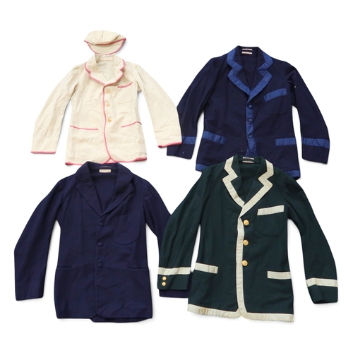 8002 - Vintage school and university blazers including a green example by Arthur Shepherd with gilt buttons... 