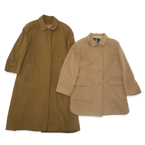 8031 - A ladies Aquascutum coat in tobacco cashmere and a wool and cashmere Aquascutum jacket (2)coat: 53cm... 
