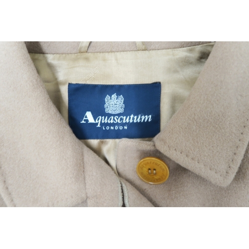 8031 - A ladies Aquascutum coat in tobacco cashmere and a wool and cashmere Aquascutum jacket (2)coat: 53cm... 