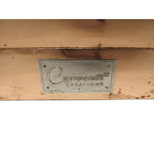 2000 - A CONTEMPORARY COPPERSMITH CREATIONS ROLLTOP BATHTUB copper body with nickel plated interior with ca... 