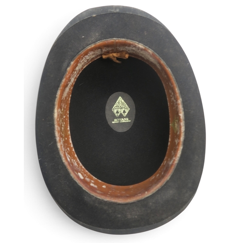 8053 - A Russell Glasgow silk top hat of large proportions, measuring 20.5cm front-to-back internally and 1... 