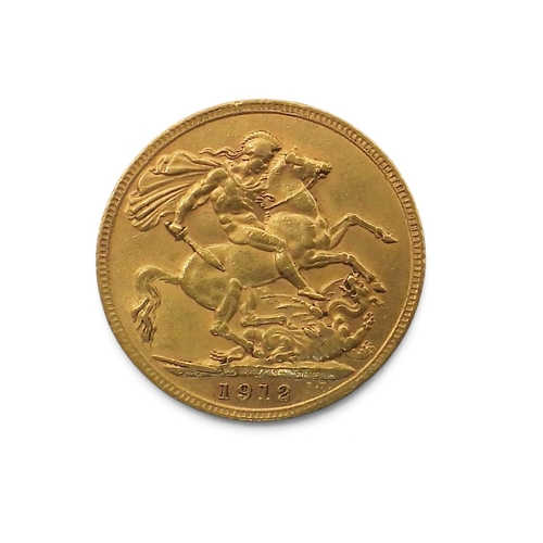 5003 - George V (1910-1936) 1 Sovereign 1912Obverse bust of King George V facing left legend around  GEORGI... 