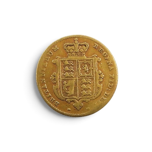 5008 - Victoria (1837-1901) ½ Sovereign 1853ObverseQueen Victoria's young head, legend around VICTORIA DEI ... 