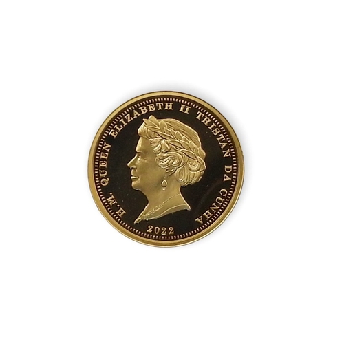 5013 - Elizabeth II (1952-2022) Gold Proof Quarter Laurel 2022 In MemoriamObverse Elizabeth II laureate lef... 
