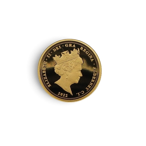 5014 - Elizabeth II (1952-2022) Quarter Sovereign 2022 Royal National Lifeboat InstitutionObverseBust of Qu... 