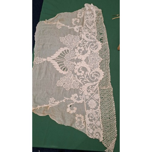 8017 - Vintage undergarments and nightwear comprising a yellow chiffon lace trimmed chemise and similar cam... 