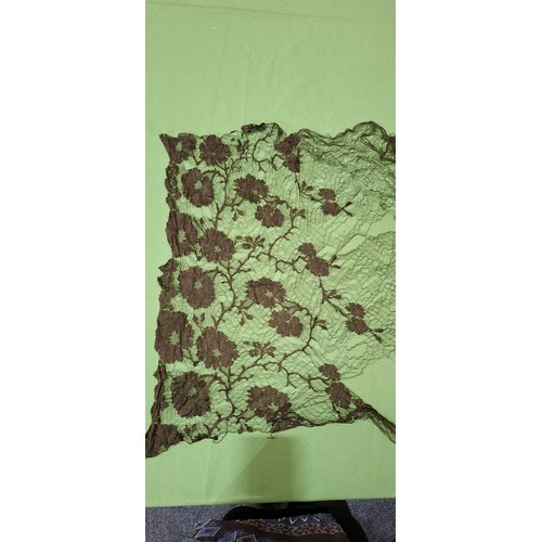 8017 - Vintage undergarments and nightwear comprising a yellow chiffon lace trimmed chemise and similar cam... 